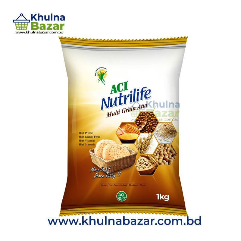 ACI Pure Multigrain Atta - 1kg (এসিআই পিওর মাল্টিগ্রেইন আটা)