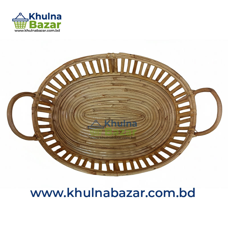 Cane Serving Tray with Sturdy Handles