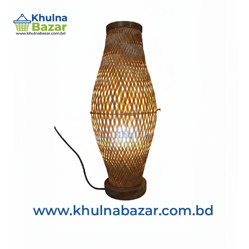 Single Shade Tall Bamboo Table Lamp - Eco-Friendly Home Decor