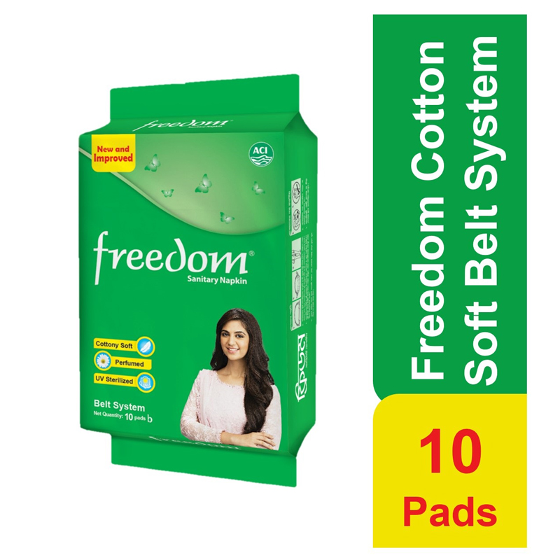 Freedom Sanitary Napkin Belt - 10 Pads Pack