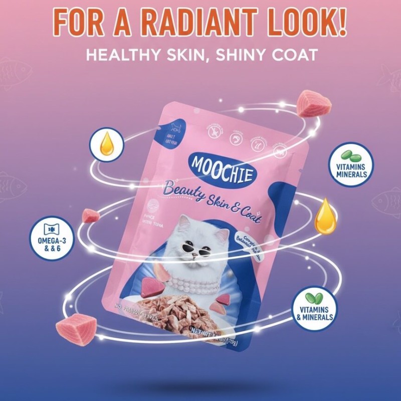 Mooche Mince With Tuna Pouch 70g - Premium Wet Cat Food