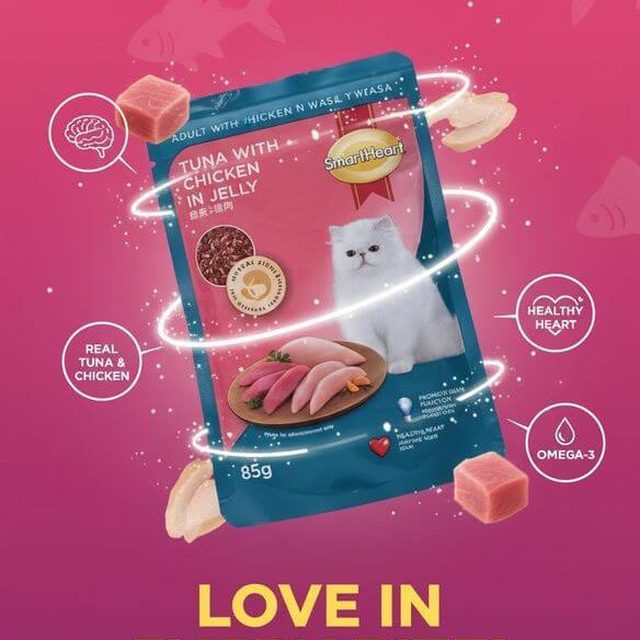 Smart Heart Tuna with Chicken in Jelly Pouch - 85g