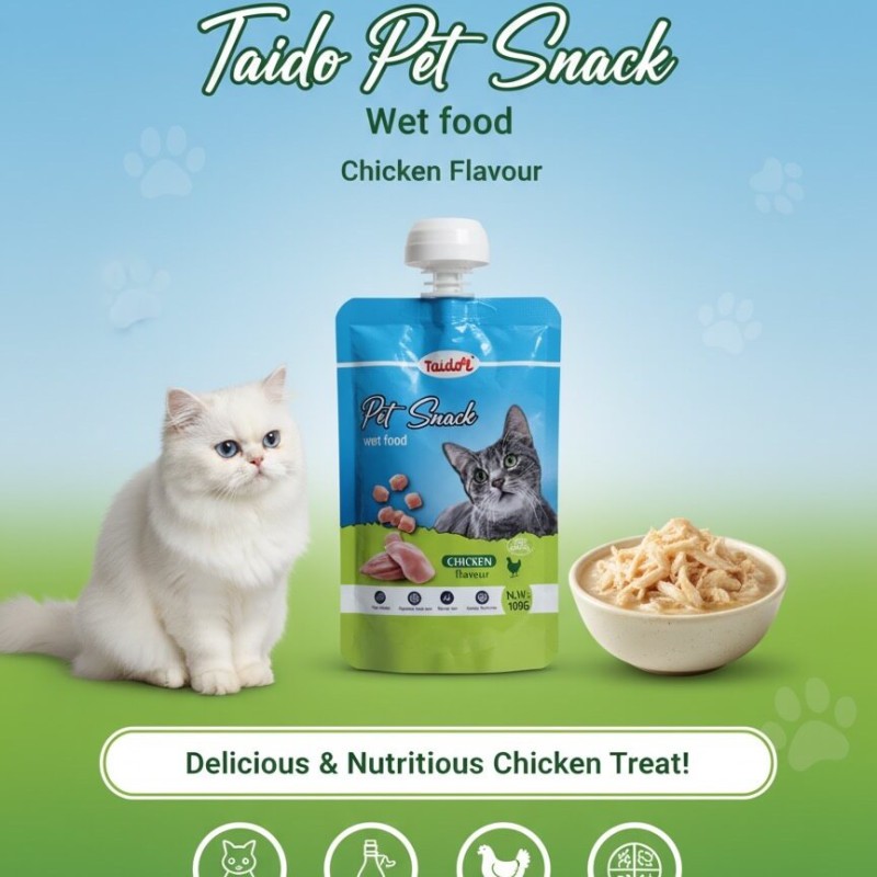 Taidom Pet Snake Wet Food - Chicken Flavour (100 Gm) - High Protein Diet