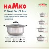 Hamko Oval SS Saucepan with G Lid (20 CM) IB - khulnabazar