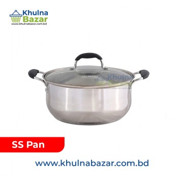 Hamko Oval SS Saucepan with G Lid (20 CM) IB - khulnabazar