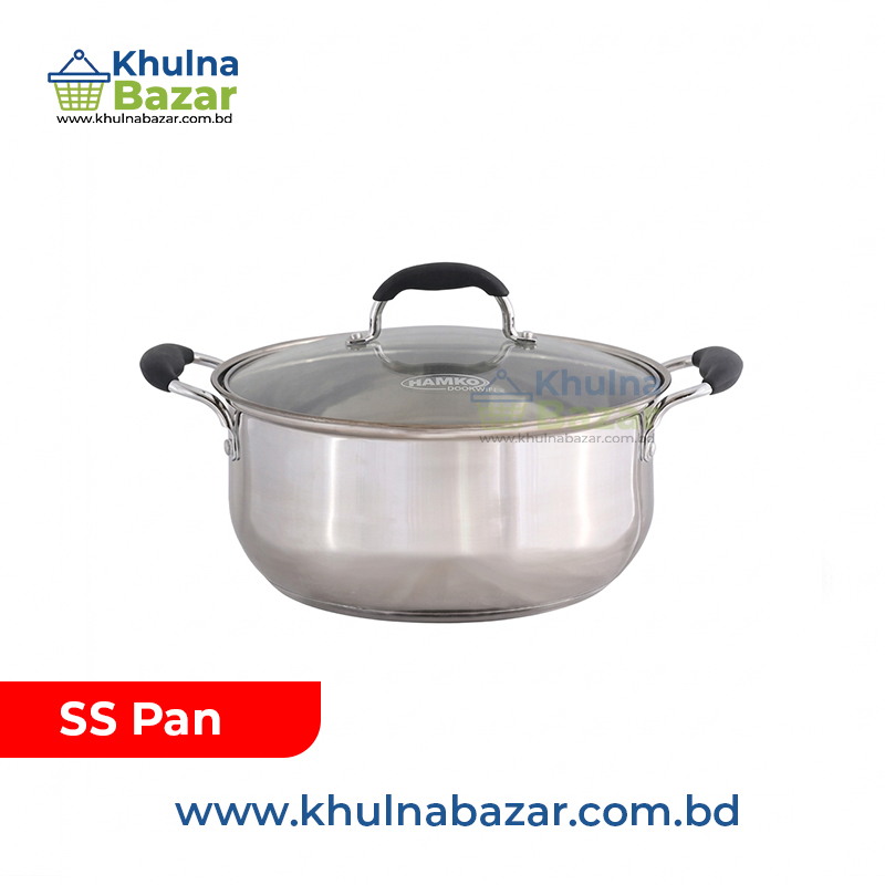 Hamko Oval SS Saucepan with G Lid (20 CM) IB - khulnabazar