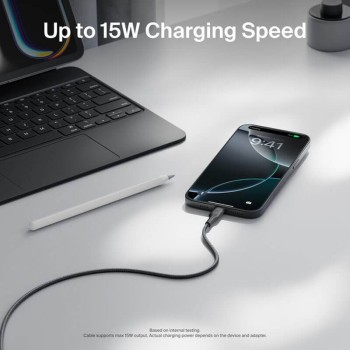 Belkin 15W USB-A to USB-C Braided Cable (1 Meter)